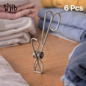 JIB Stainless Multifunction Clip 6 pcs / Jepitan Jemuran