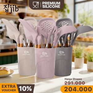 JIB Premium Silicone Utensil Set Cafe Edition / Spatula Set 12 pcs