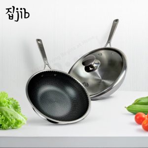 JIB Wokpan Stainless Steel Honeycomb SUS 316L / Wajan Anti Lengket